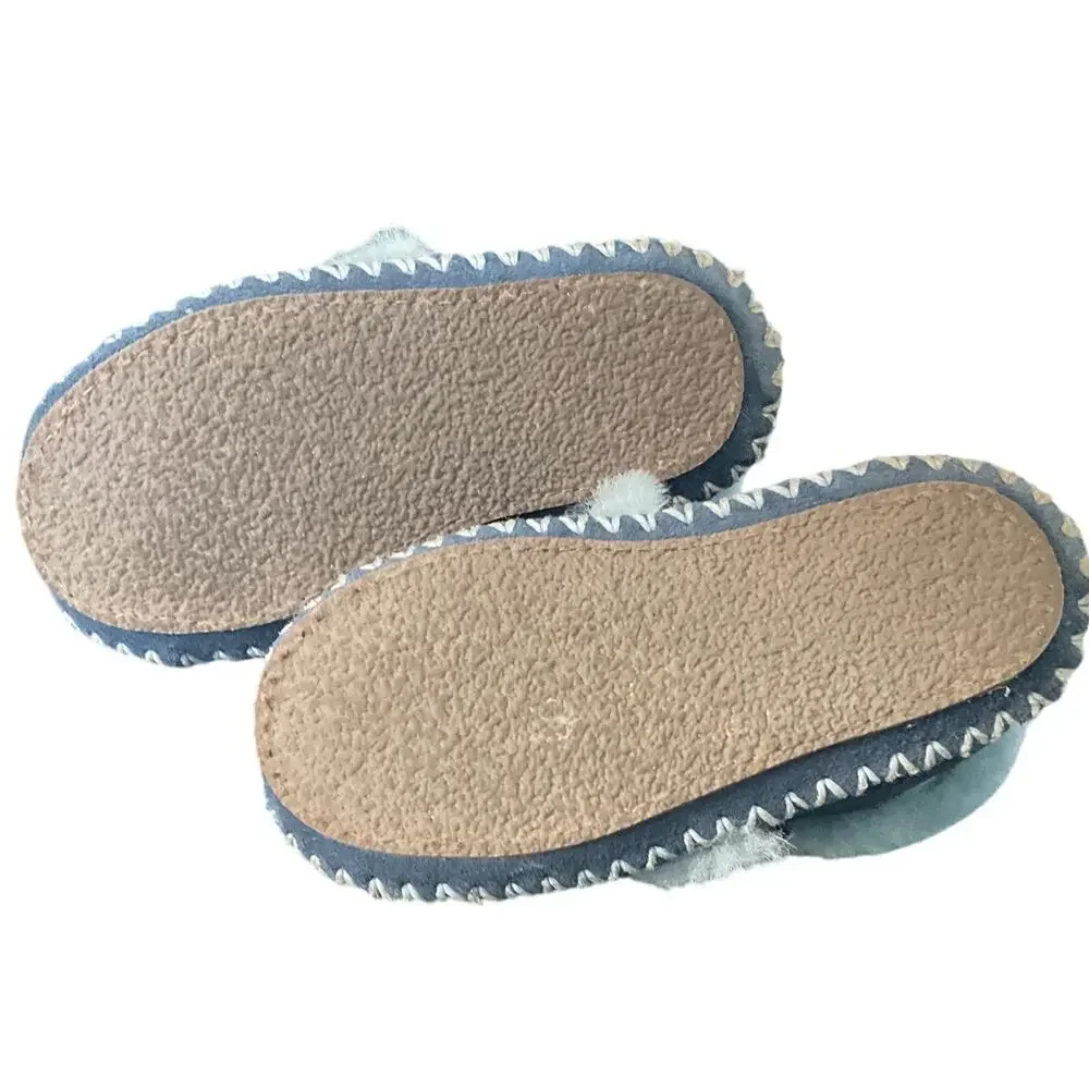 NWOT L.L. Bean Toddlers' Wicked Good Shearling Slippers Mariner Blue Unisex  5/6